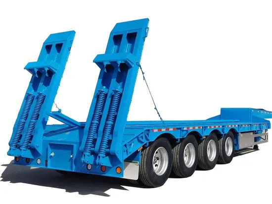 バルク価格輸送クレーン車100トン3軸グースネックフラットベッドローベッドトレーラー販売