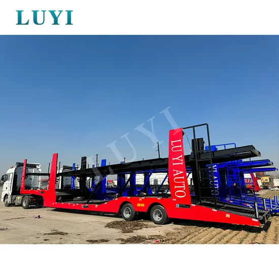 自動車輸送用油圧式自動車運搬トレーラー販売 2軸自動車輸送トレーラー販売
