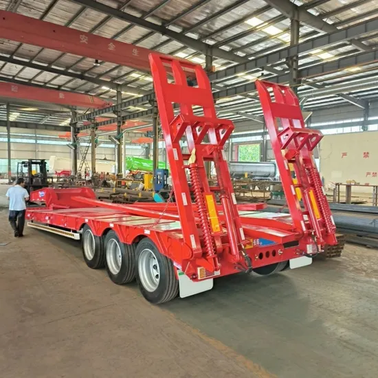 油圧式取り外し可能フロントローディングトレーラー取り外し可能グースネックローベッドローボーイセミトレーラー