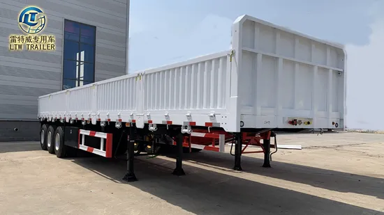 3軸4軸バルク貨物トレーラー製造50t 60t折りたたみユーティリティトレーラーフェンス貨物トラックトレーラー